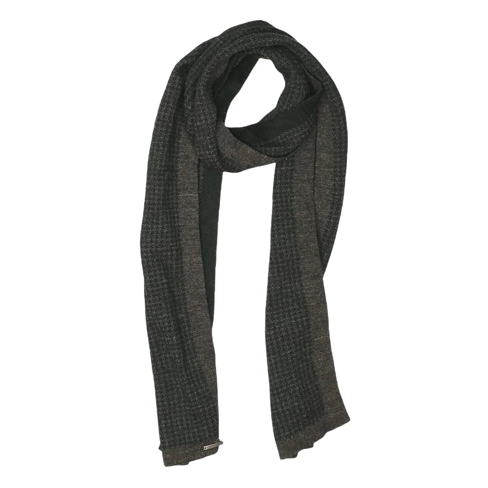 🌺 Calvin Klein Green & Grey Knit Wool Blend Small Scarf